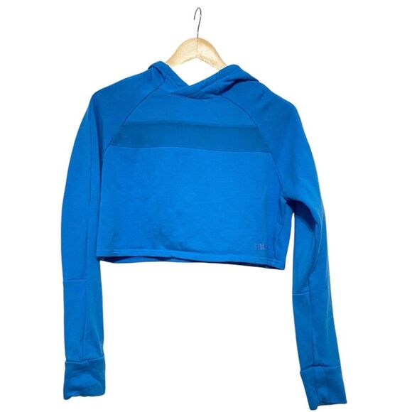 Gymshark Sky Blue Cropped Hoodie Sweatshirt Size Small - Picture 1 of 8